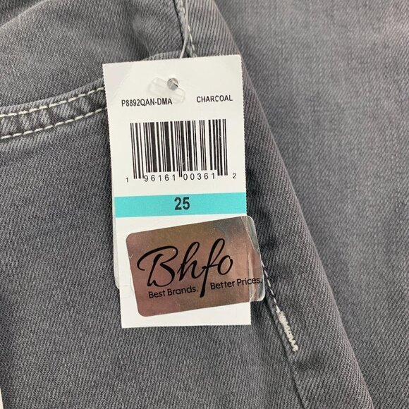 Pistola Charlie High Rise Straight Distressed Gray Wash Button Fly Women's SZ 25 - Picture 7 of 8